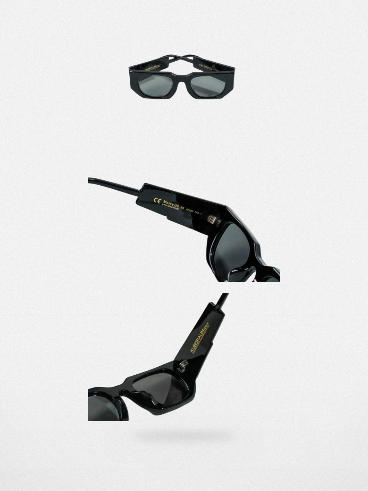 FUTURE UPDATE Avant Garde Rectangular Sunglasses in Black