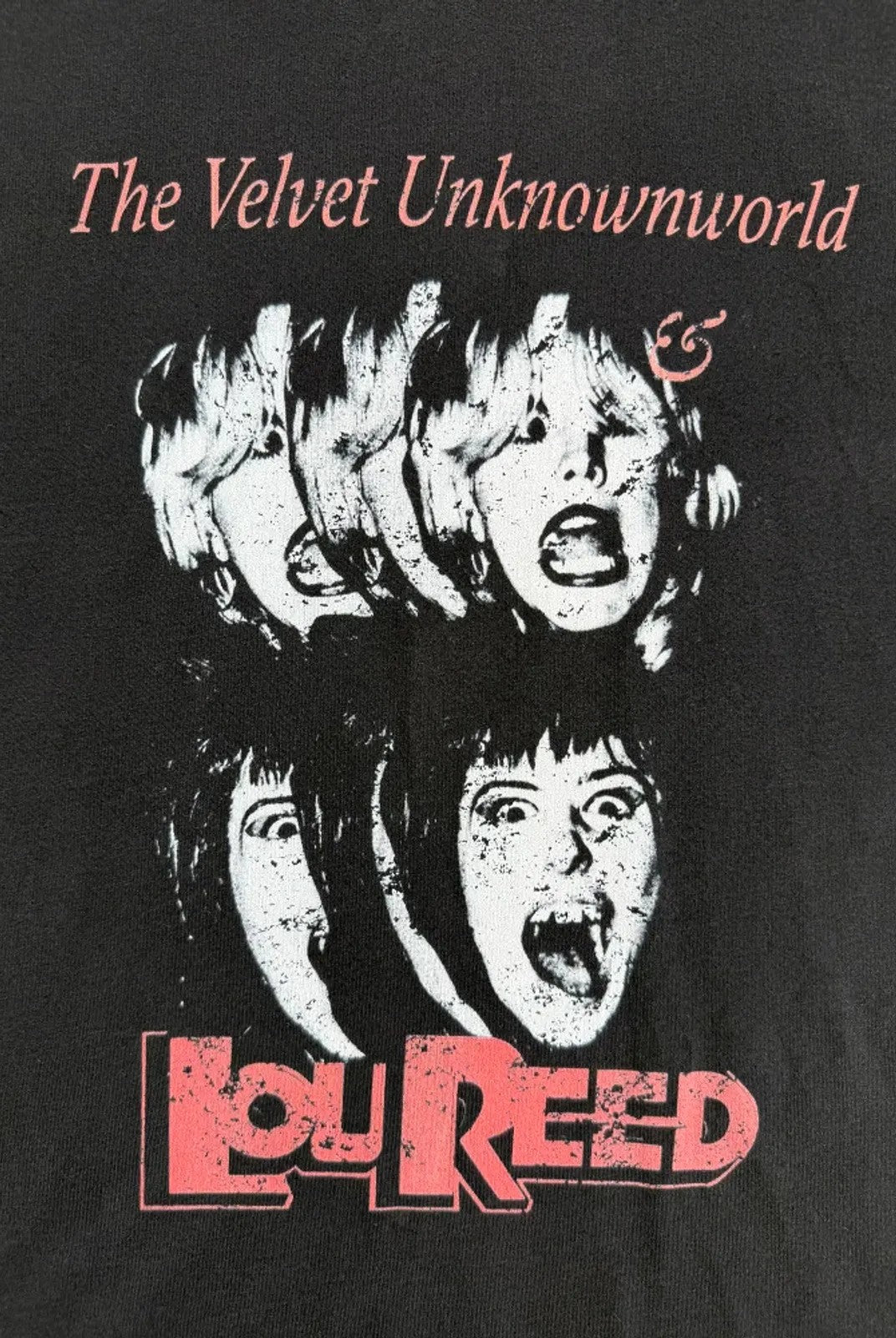 UNKNOWNWORLD Washed Distressed Graphic T Shirt in Gray - On Model