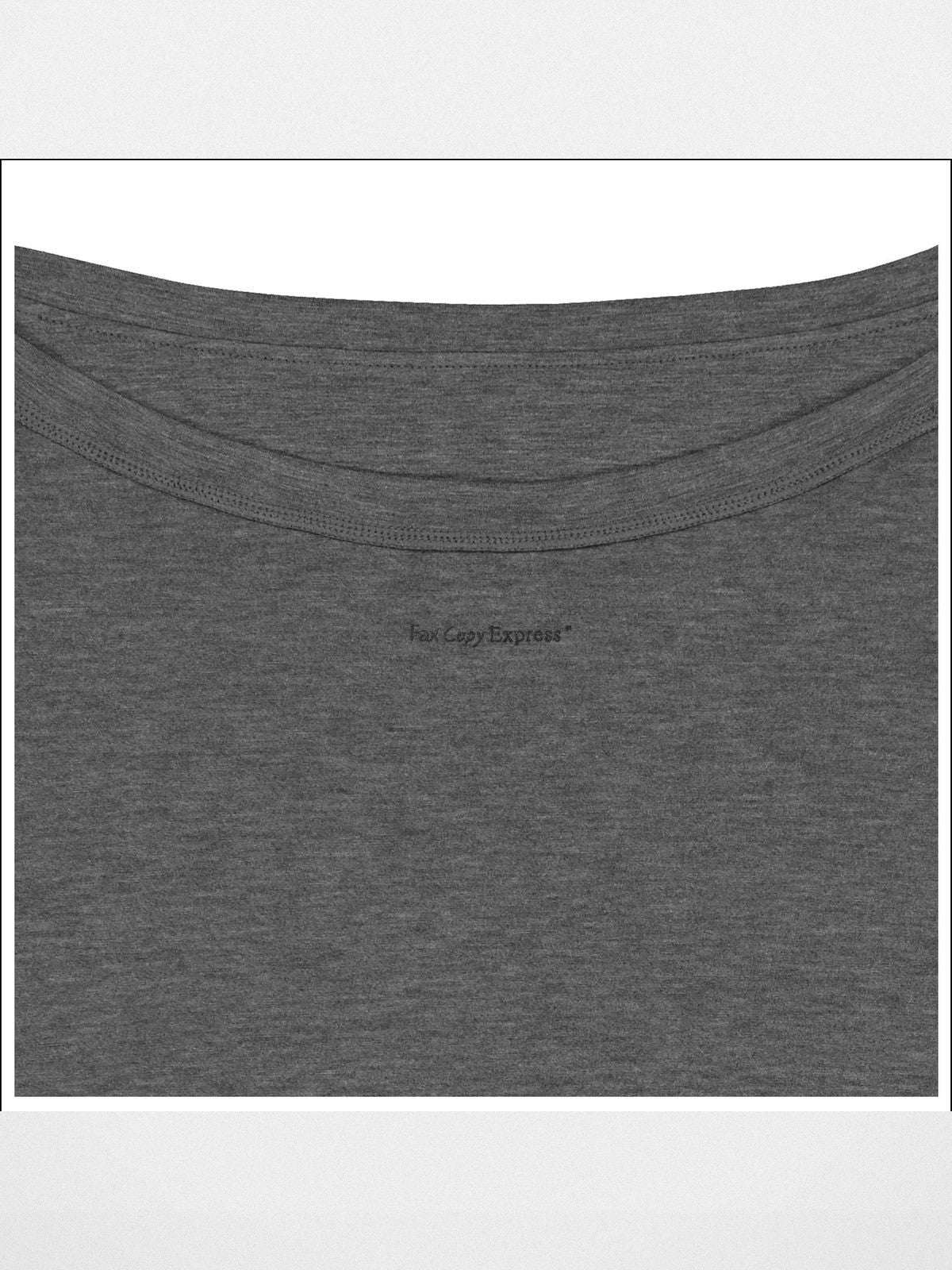 Fax Copy Express Off Shoulder Overlay Sweatshirt in Gray - Detail