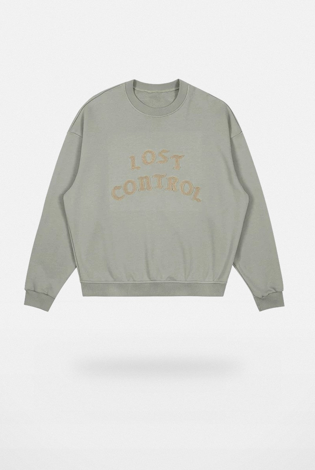 LOSTCTRL Chenille Logo Crewneck Sweatshirt in Mint