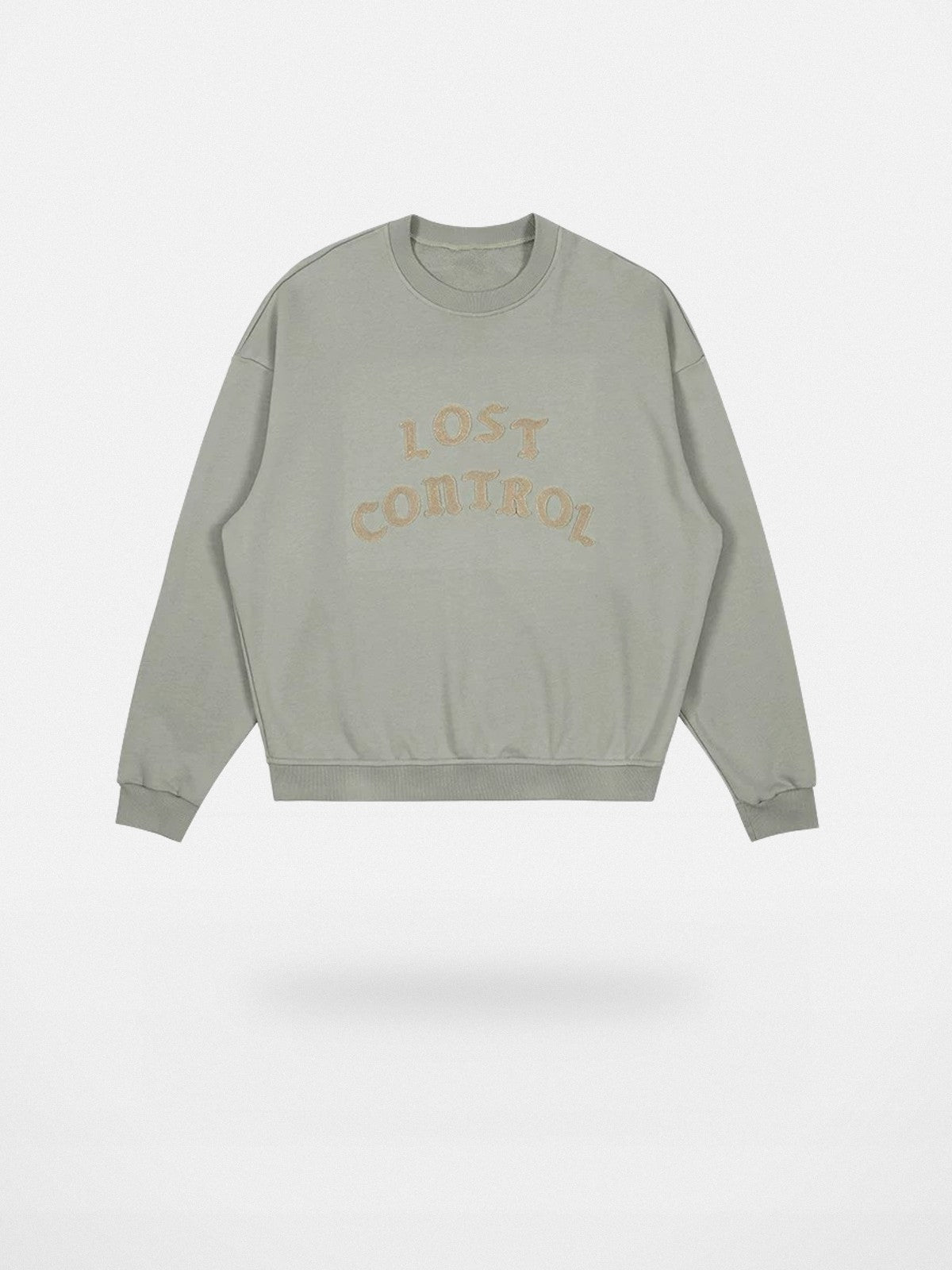 LOSTCTRL Chenille Logo Crewneck Sweatshirt in Mint