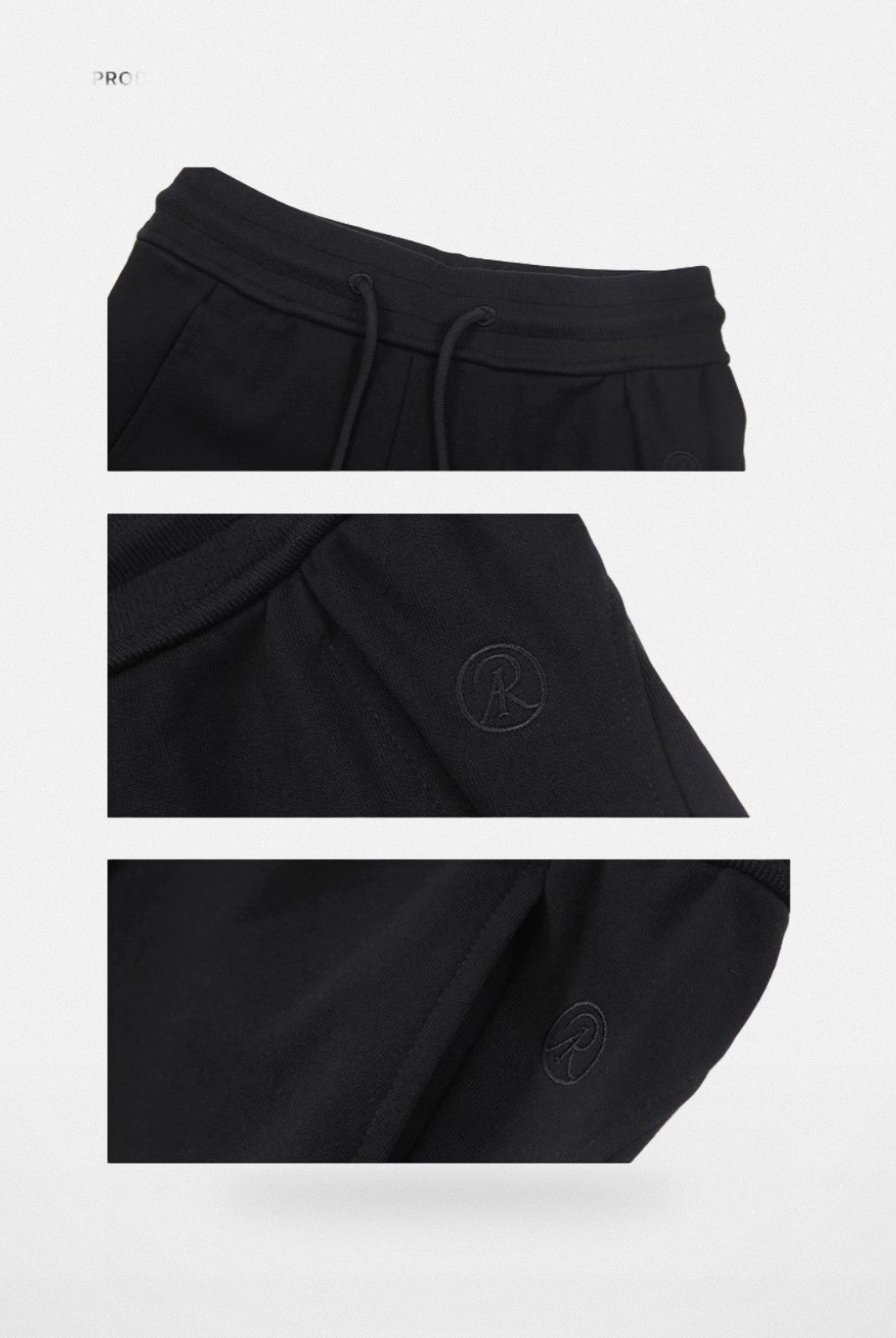 Ariseism Low Rise Micro Flare Sweatpants in Black - Detail