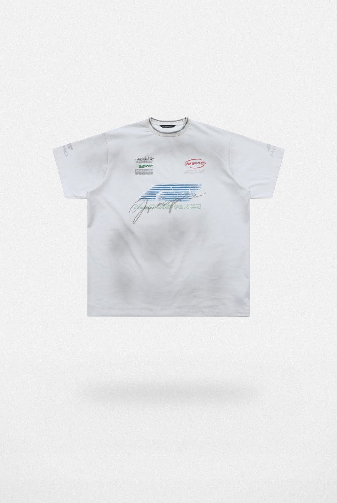 MASONPRINCE 10th Anniversary Racing T Shirt in Gray
