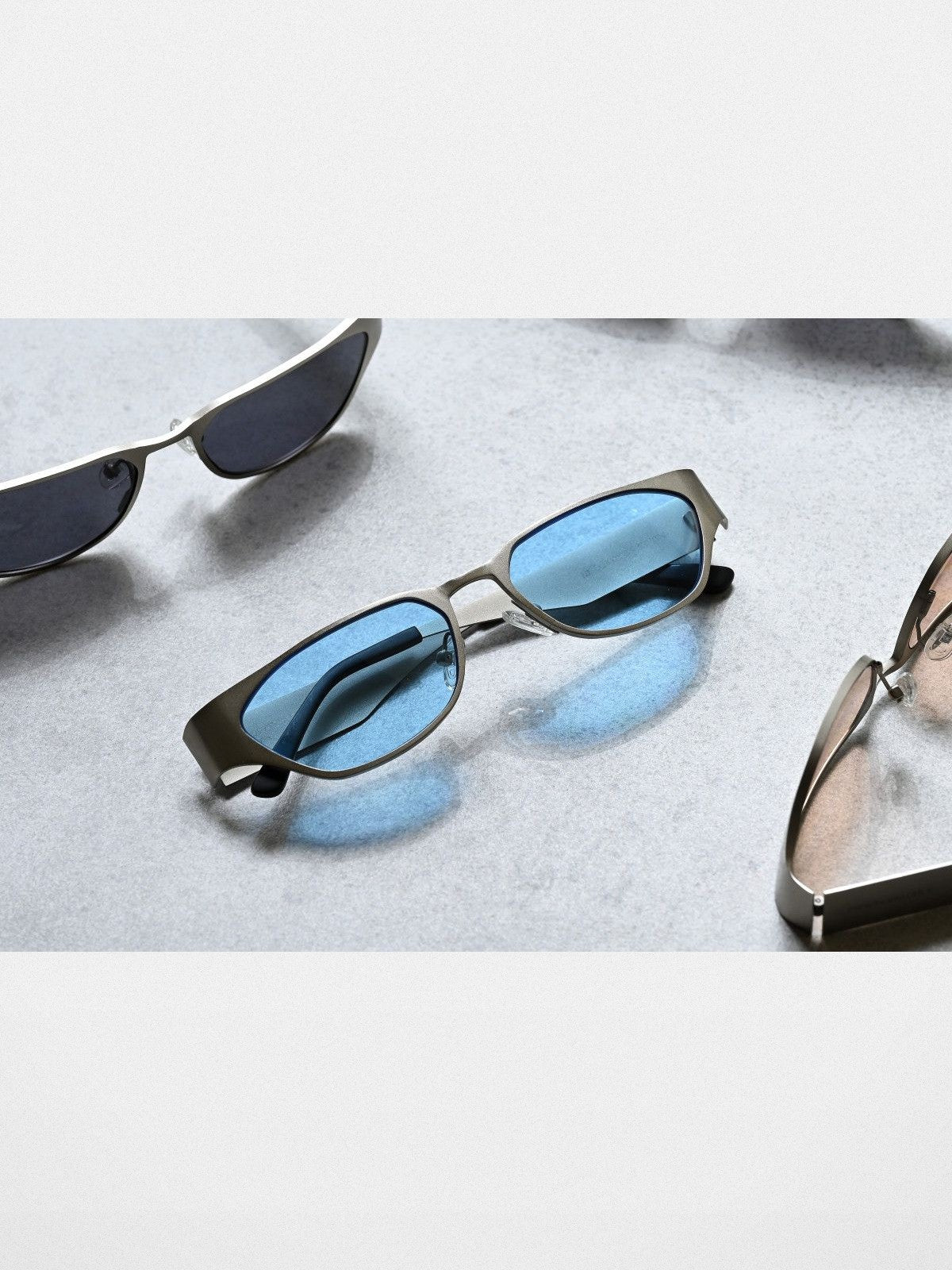 FUTURE UPDATE Stainless Steel Cyberpunk Sunglasses in Gray