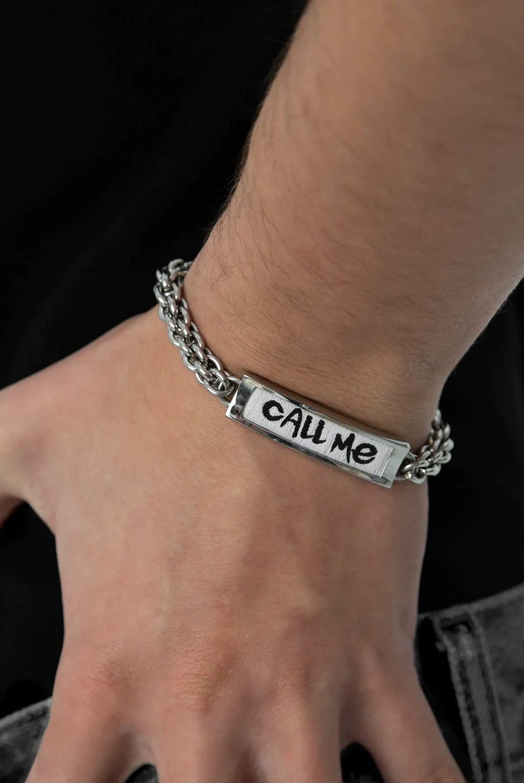 BLACKHEAD Call Me Steel Cuban Chain Bracelet in Silver