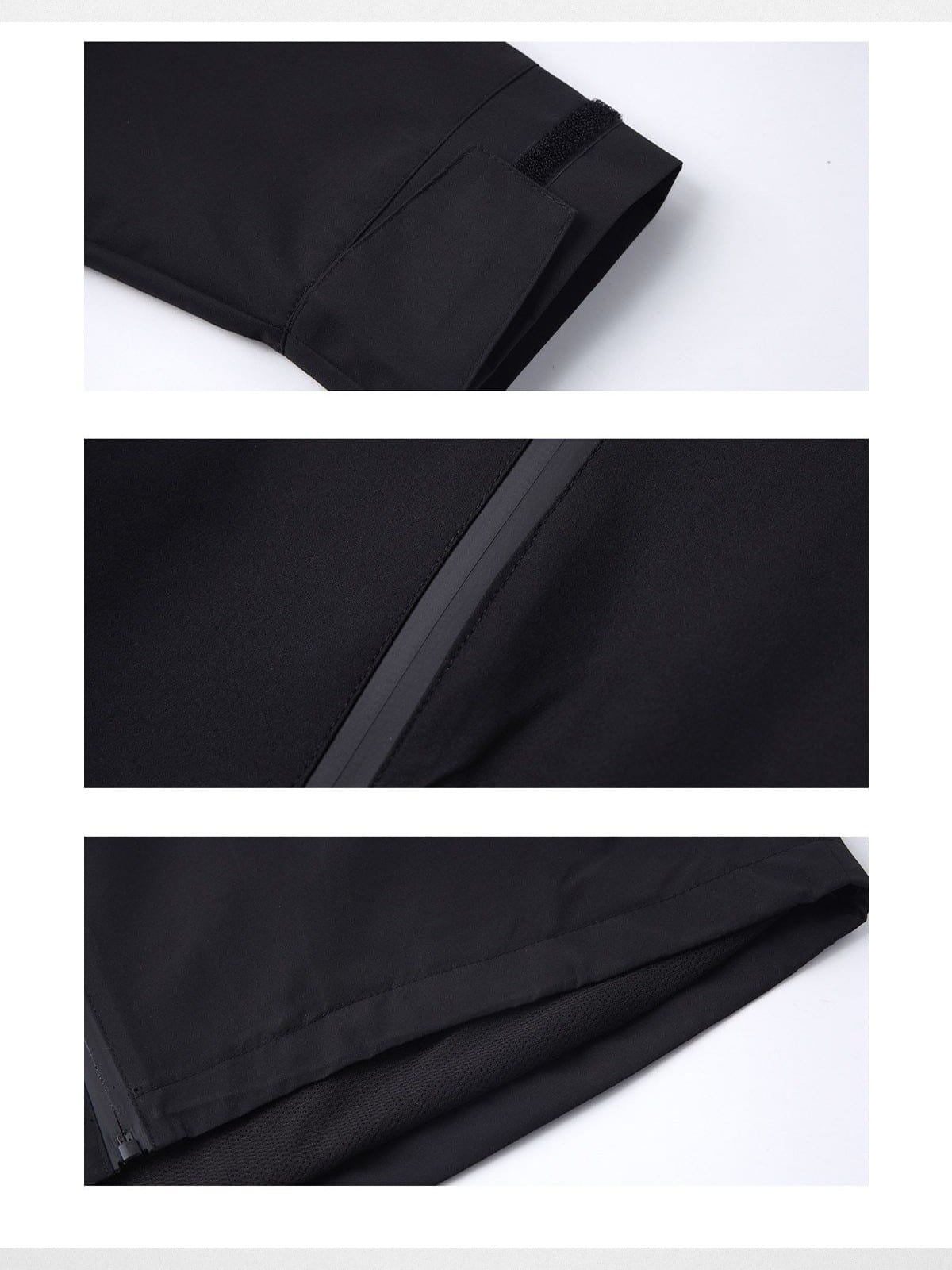 Ariseism Weather Resistant Hooded Jacket in Black - Detail