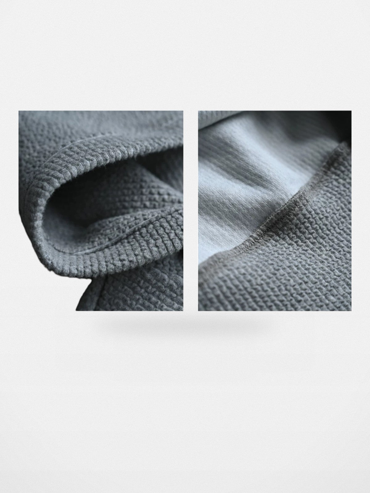 Roolrren Homme Textured Cotton Hoodie in Gray - Detail