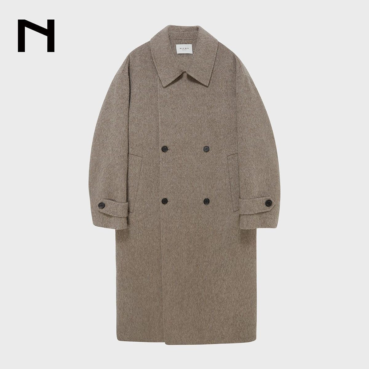 Nans Handmade Double Faced Wool Coat in Beige