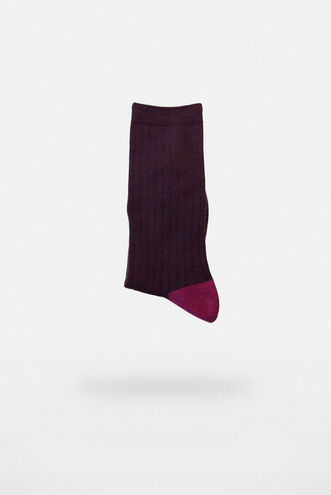 RandomPiece Color Block Wool Blend Socks in Burgundy