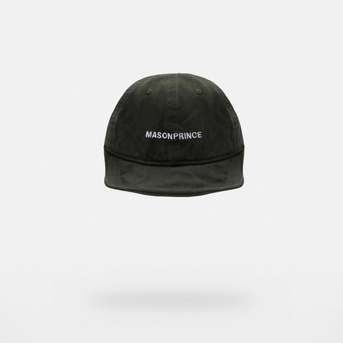 MASONPRINCE Twisted Design Flat Top Cap in Olive