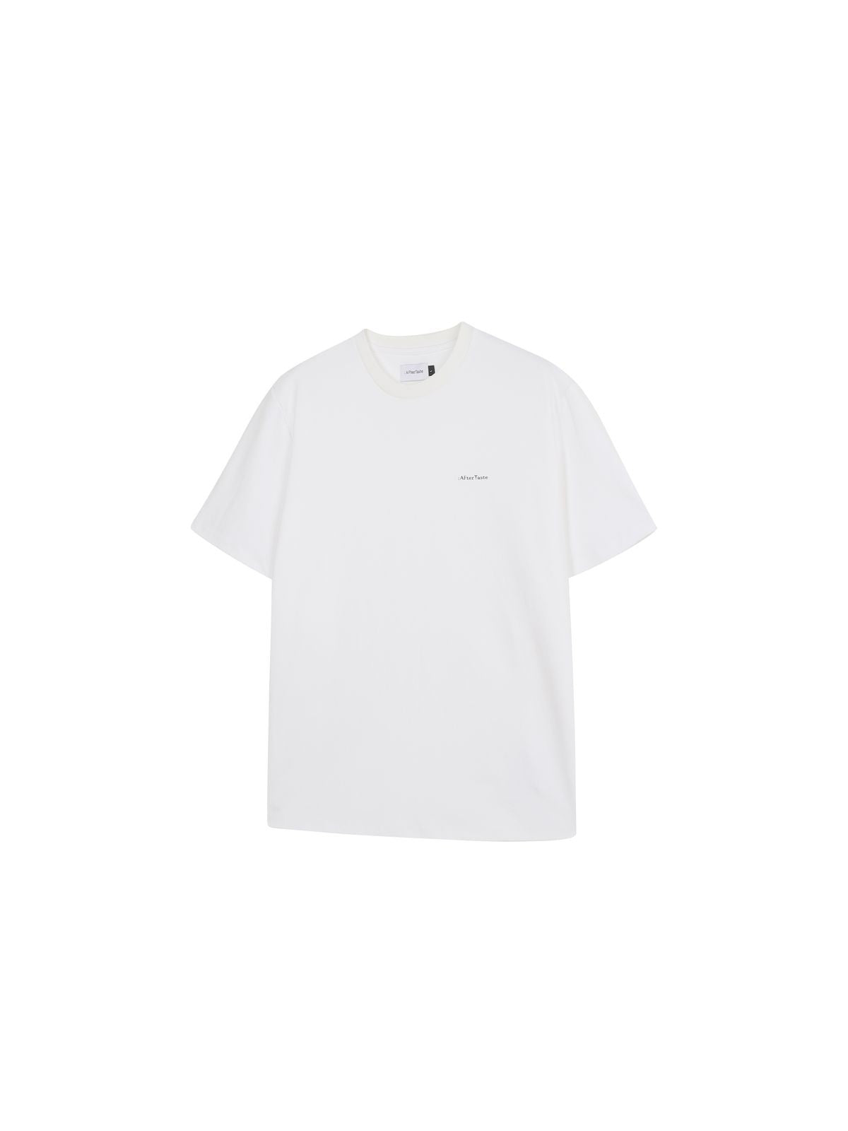 AFterTaste Small Crew Neck T Shirt in White