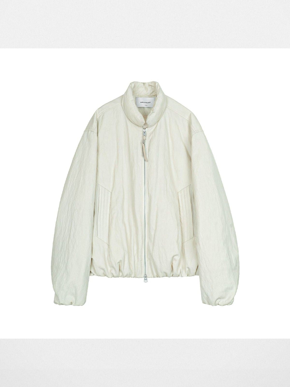 Simple Project Stand Collar 3M Thinsulate Puffer in Cream