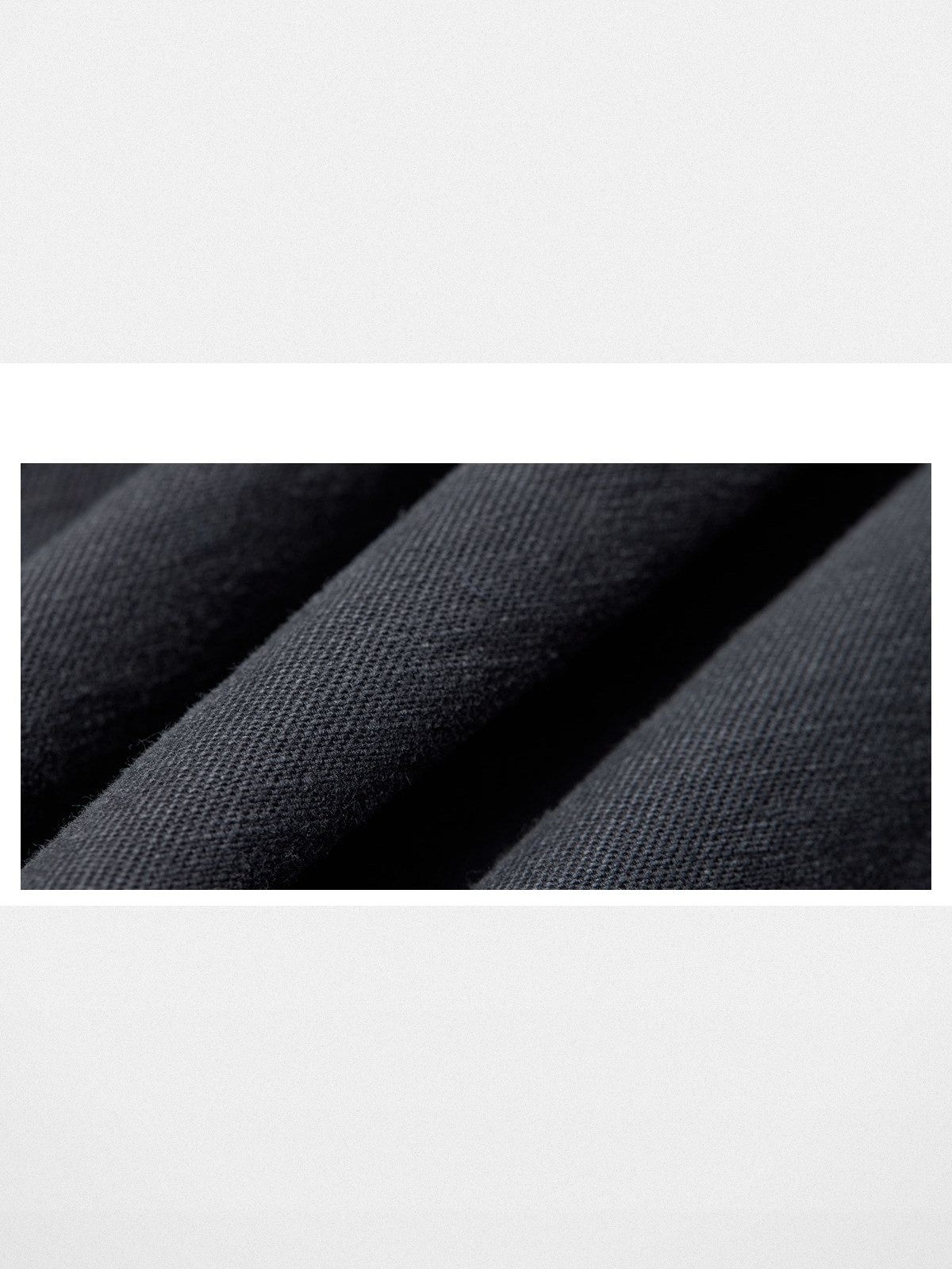 RandomPiece Distressed Cotton Stand Collar Jacket in Navy Blue - Detail