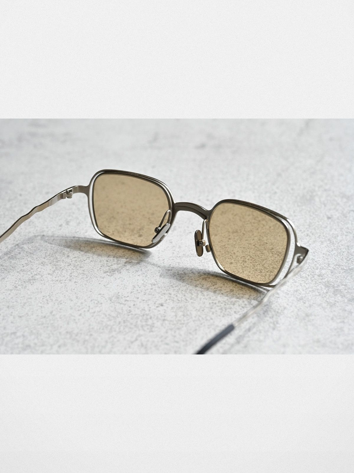 FUTURE UPDATE Hammered Titanium Sunglasses in Gray - Detail