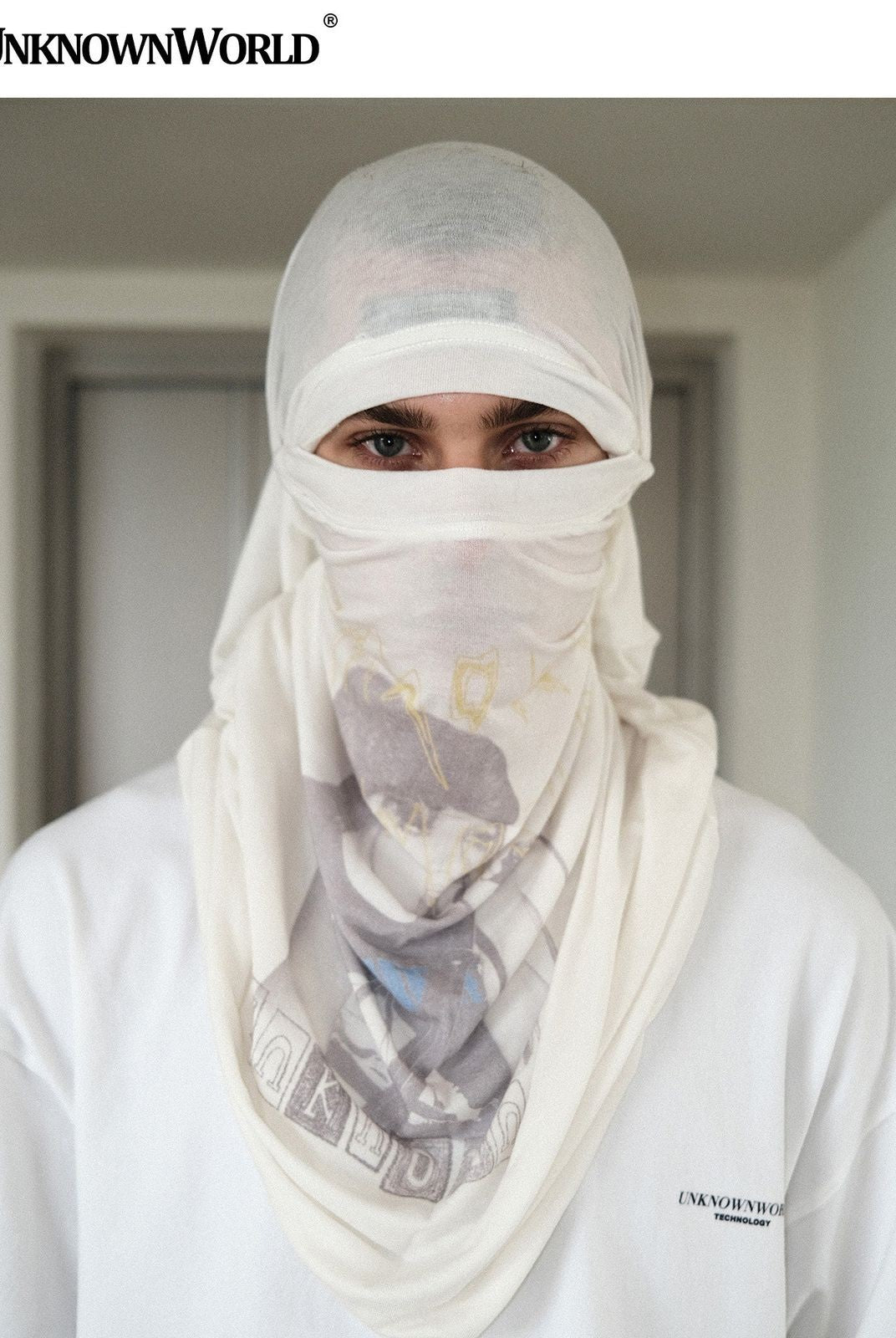 UNKNOWNWORLD Small Logo Cotton T Shirt in White