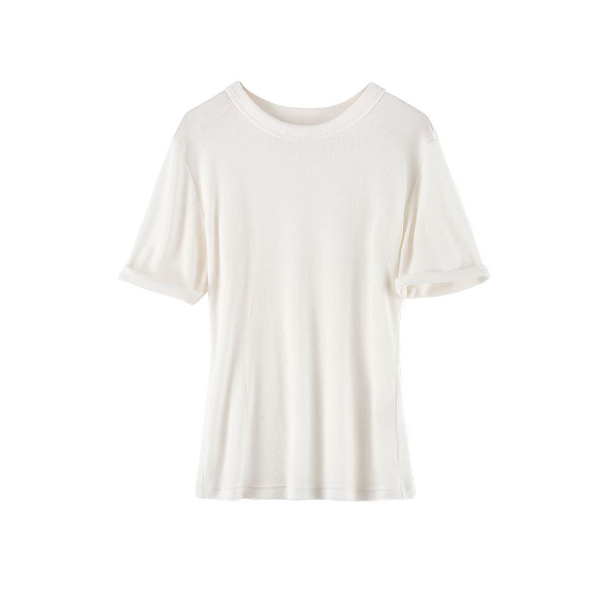 ACSENSE STUDIO Tencel Merino Wool Slim T Shirt in White