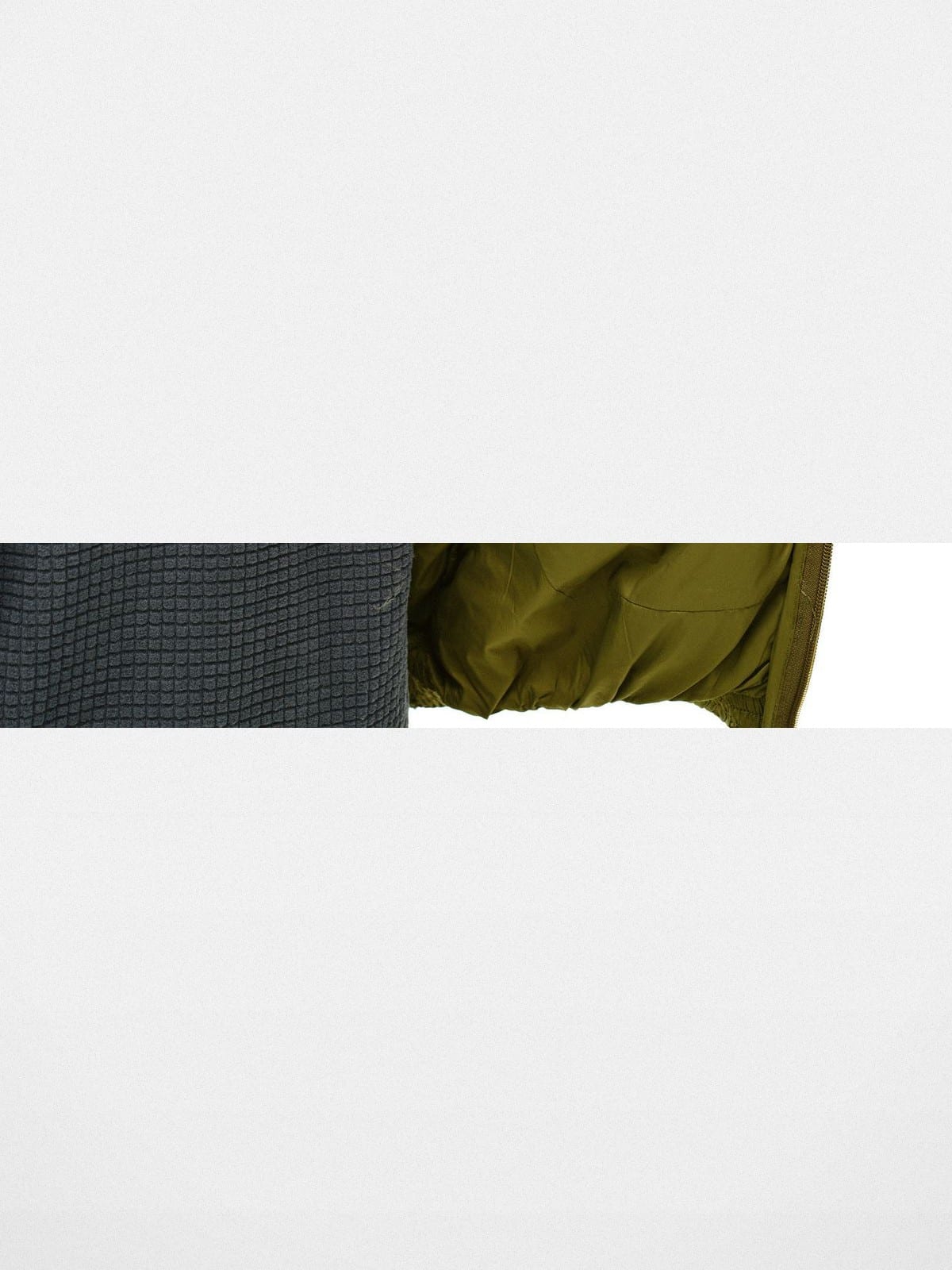 FPA Stand Collar Goose Down Puffer in Olive - Detail