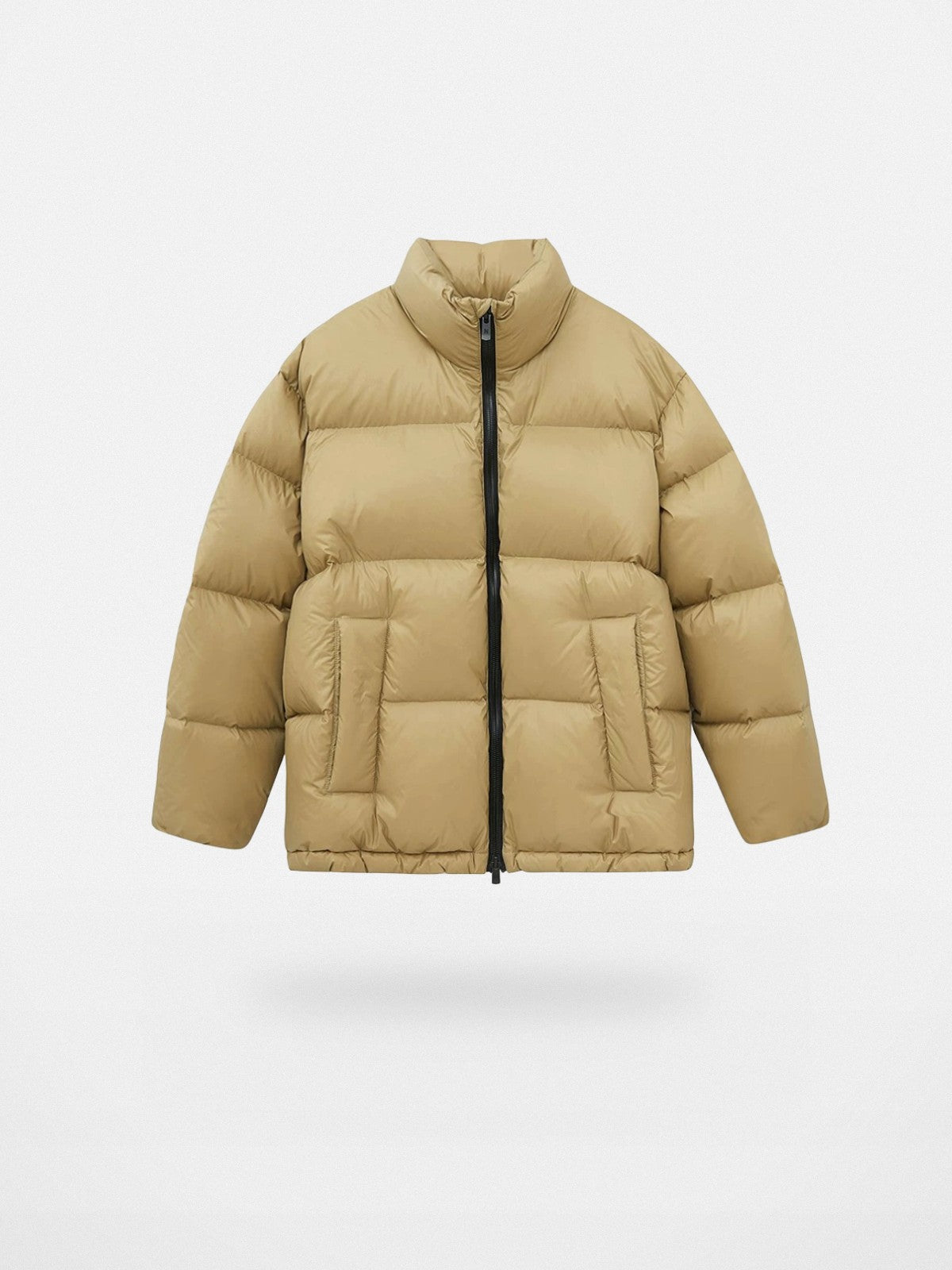 NANS Heavyweight Nylon Down Puffer in Beige