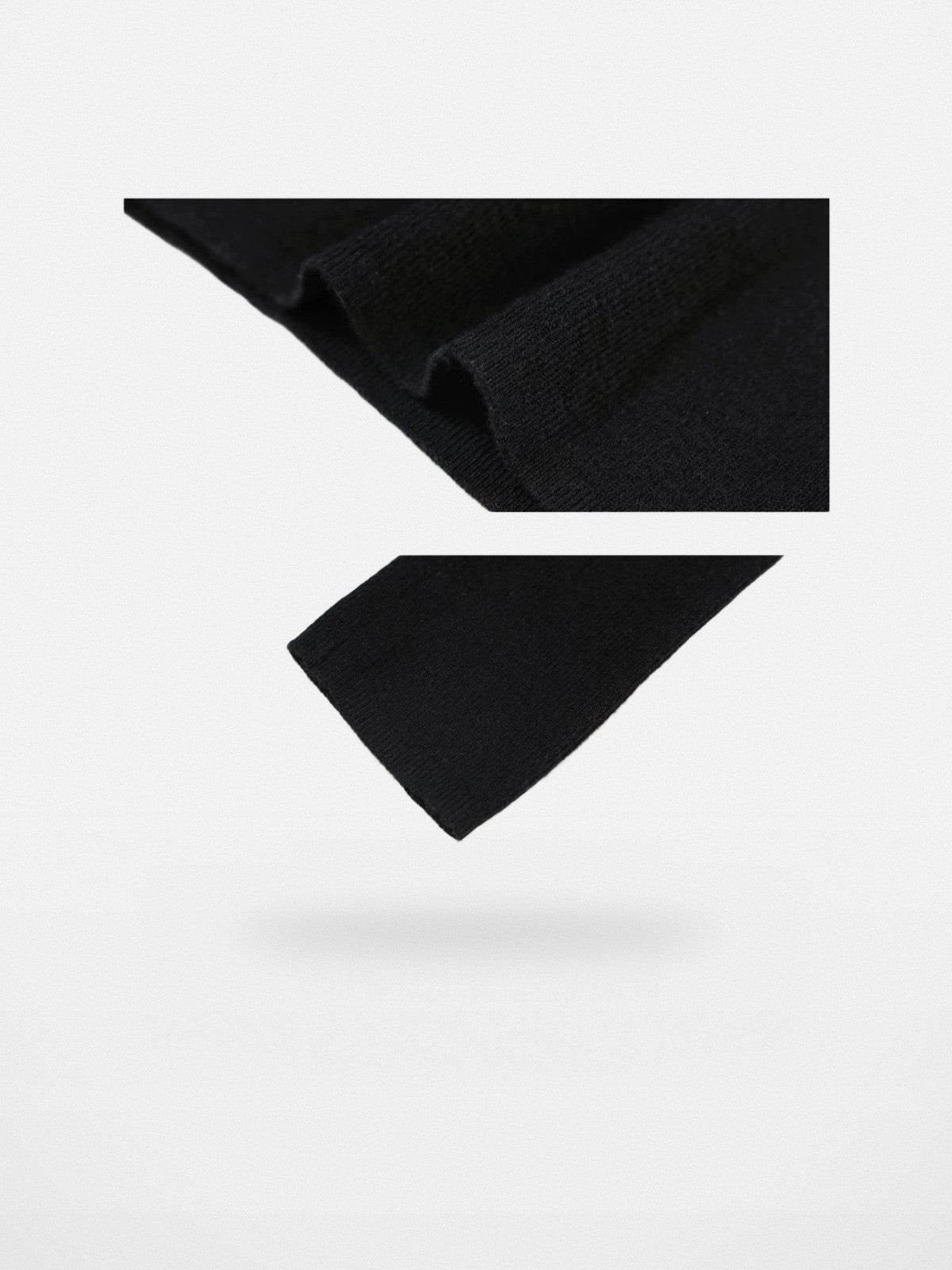 Ariseism Mock Neck Lambswool Blend Sweater in Black - Detail