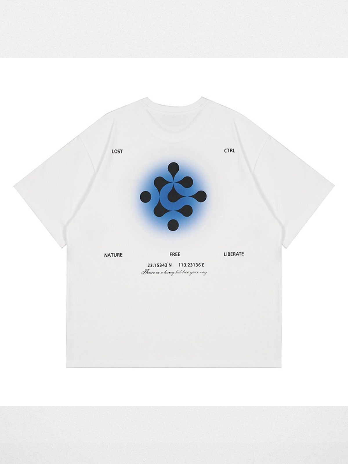 LOSTCTRL Heavyweight Graphic Print T Shirt in White