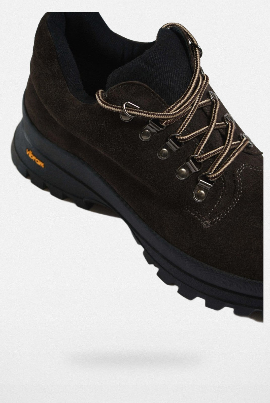 Retro 21 Calf Suede Vibram Hiking Boots in Brown - Detail