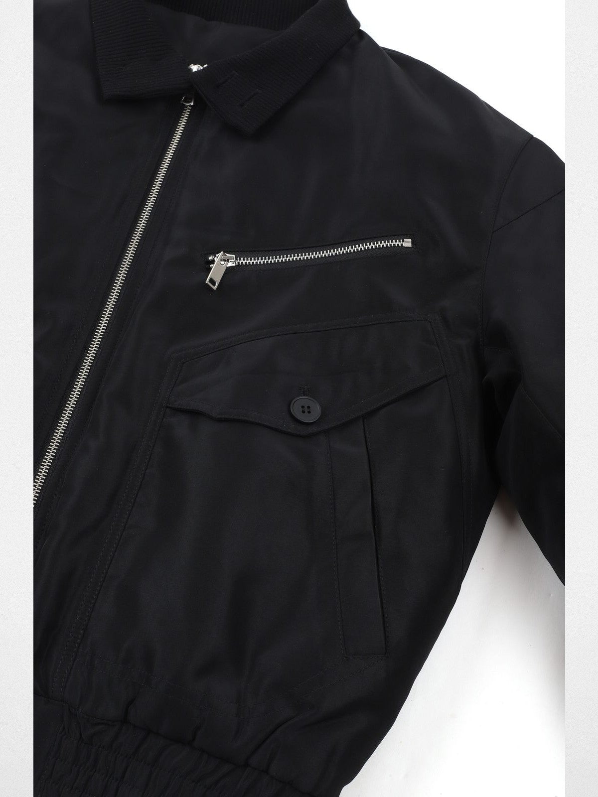 AFterTaste High Density Nylon Harrington Bomber in Black - Detail