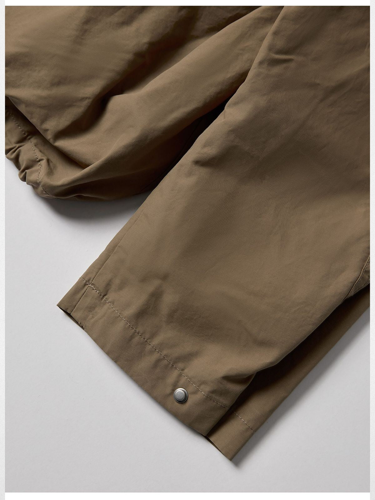 RandomPiece Boxy Cotton Blend Jacket in Olive - Detail