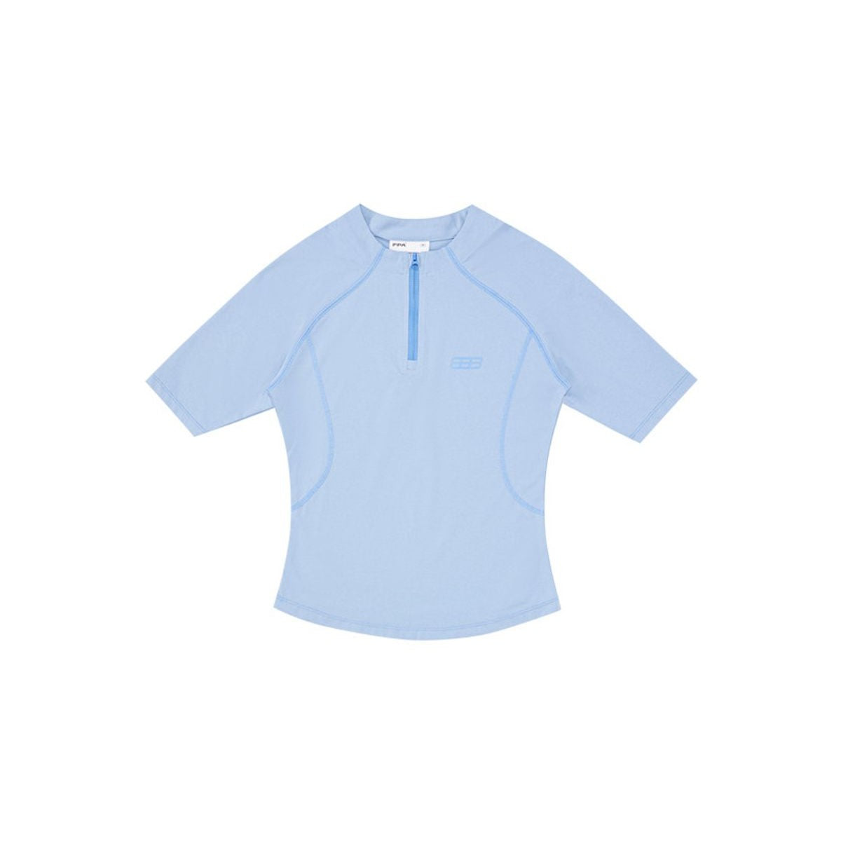 FPA Sorona Knit Half Zip Top in Sky Blue