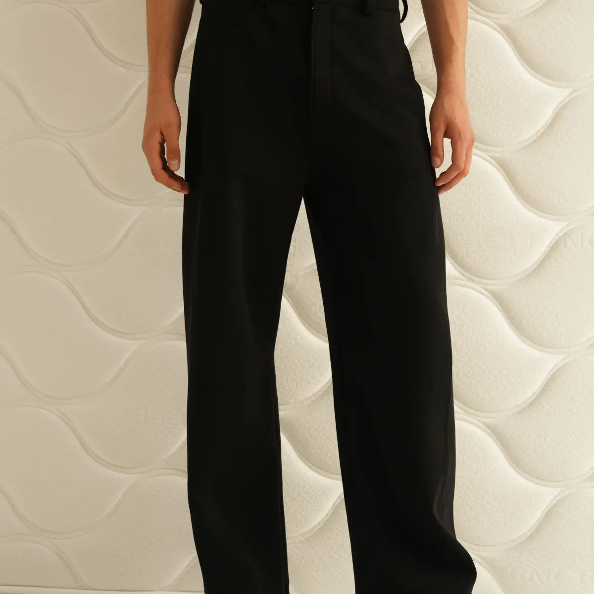 Retro 21 Air Layer Curved Leg Pants in Black - On Model