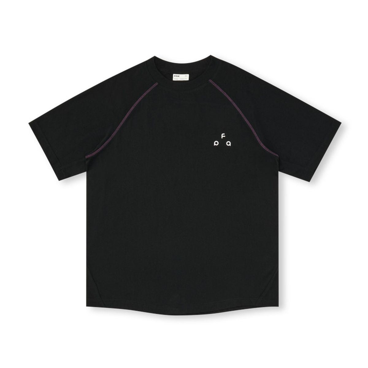 FPA Contrast Stitch Antibacterial T Shirt in Black