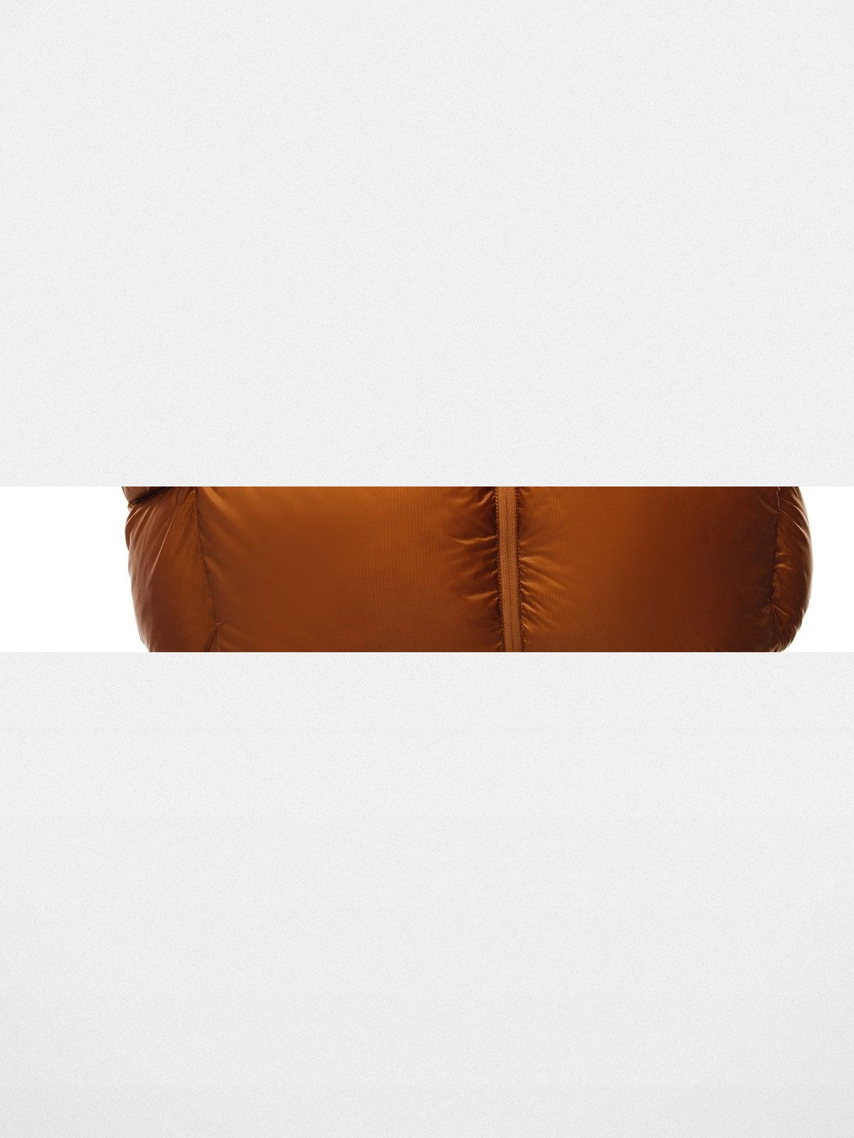 FPA 800FP Contrast Pocket Hooded Puffer in Brown - Detail