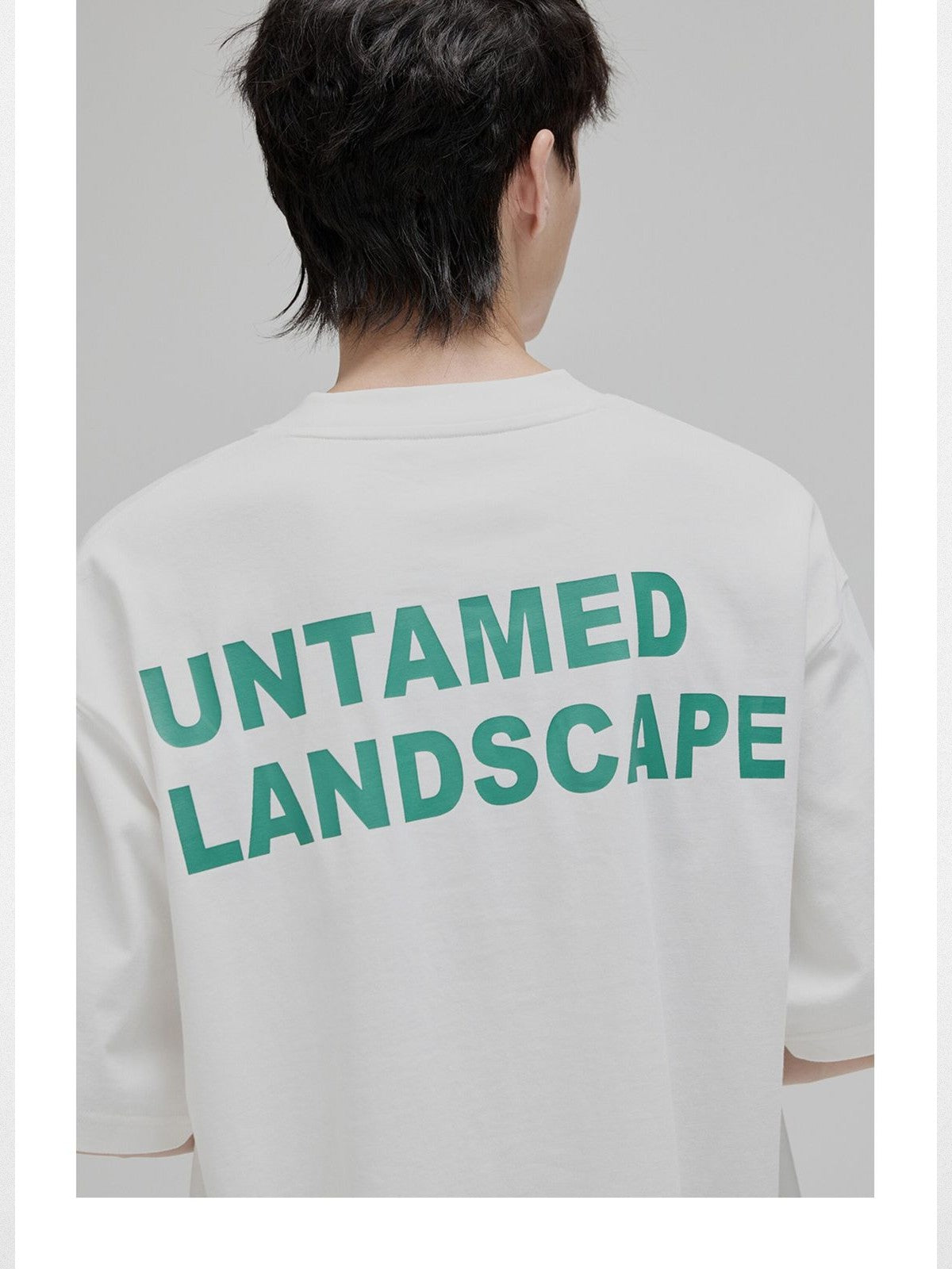 NANS Wilderness Parade Heavyweight T Shirt in White - On Model