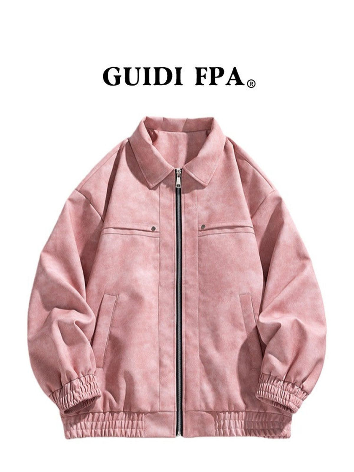 FPA Store Faux Leather Zip Jacket in Pink