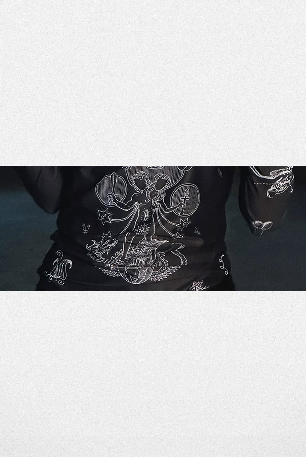 CFIERCE Rabbit Skull Necklace in Black - On Model