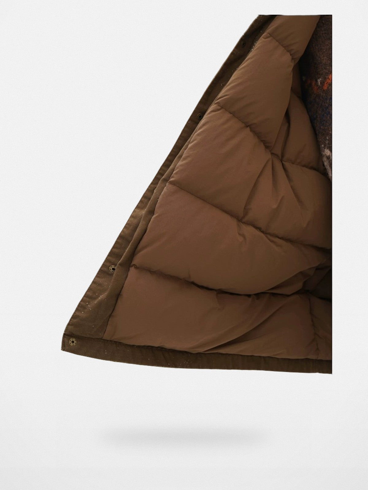 MASONPRINCE Sherpa Collar Utility Down Jacket in Green - Detail