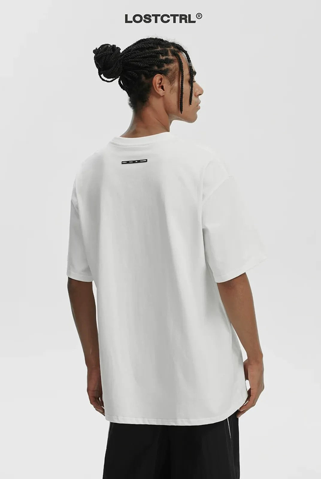 LOSTCTRL Heavyweight Cotton Logo T Shirt in Black