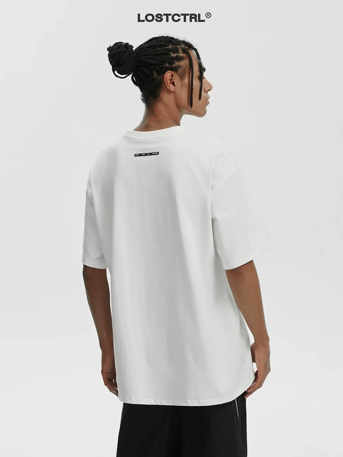 LOSTCTRL Heavyweight Cotton Logo T Shirt in Black