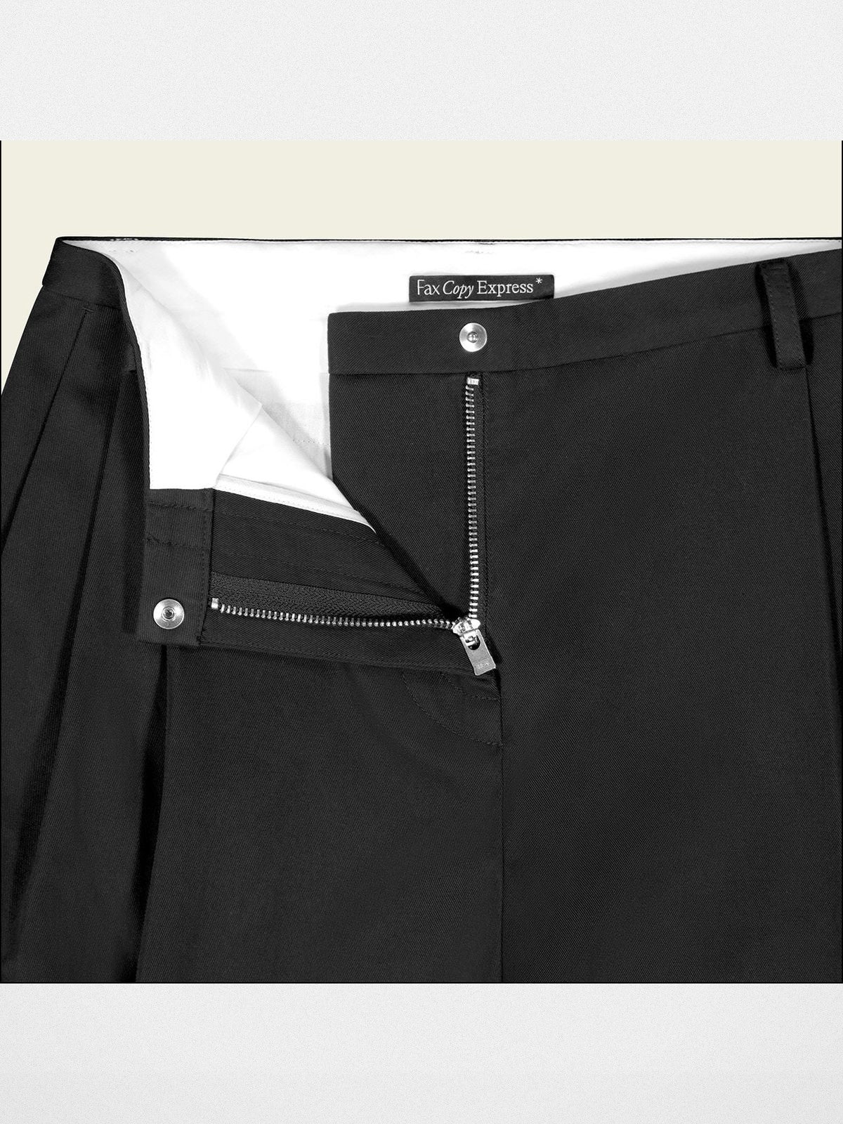 Fax Copy Express Harmony Cinch Hem Cotton Trousers in Black - Detail