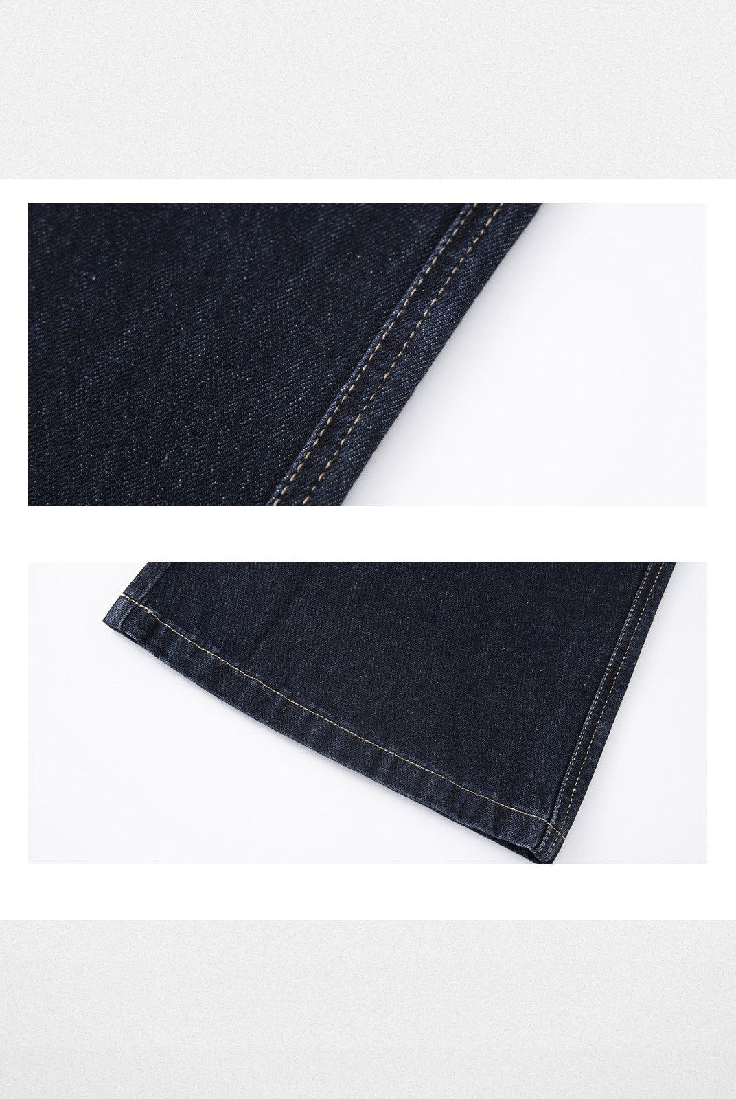 ARISEISM Low Rise Wide Leg Floor Length Jeans in Denim - Detail