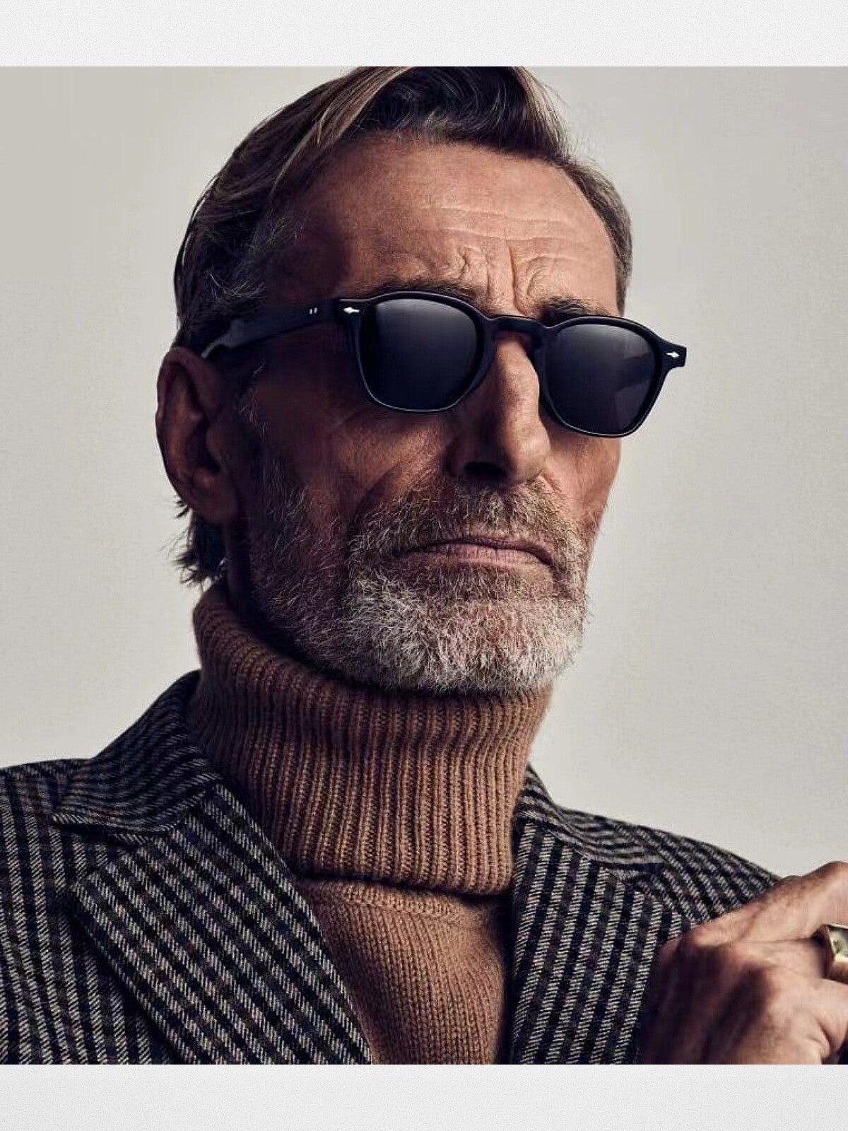 Future Update Retro Acetate Frames in Black - On Model