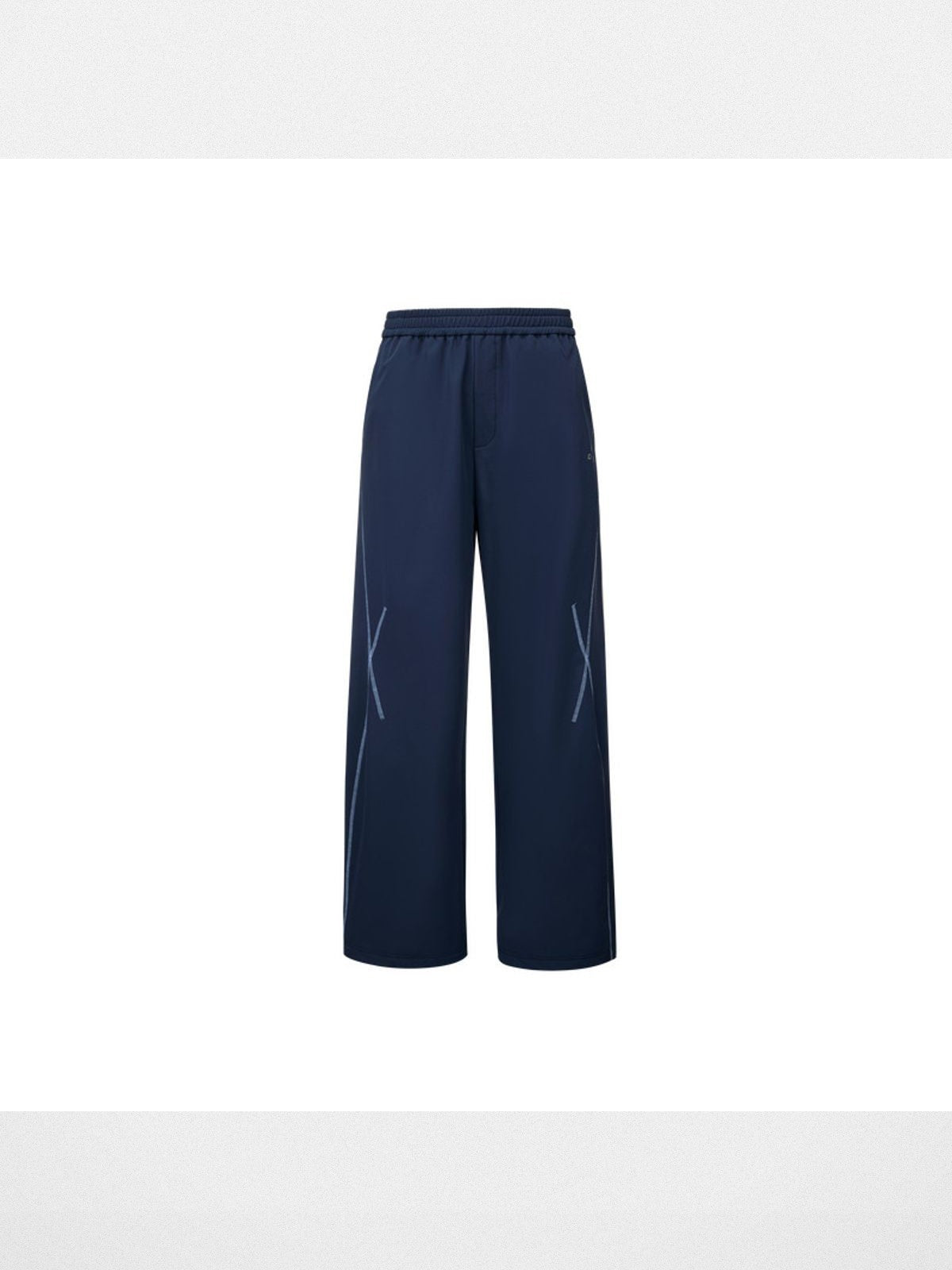 FPA Curved Leg Nylon Trousers in Navy Blue