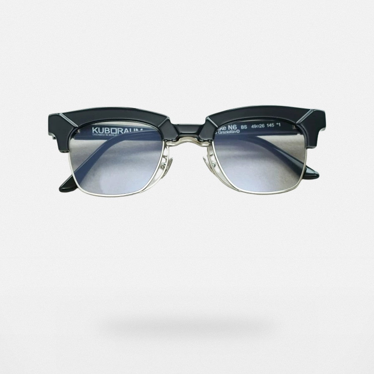 FUTURE UPDATE N6 Semi Rimless Browline Sunglasses in Black