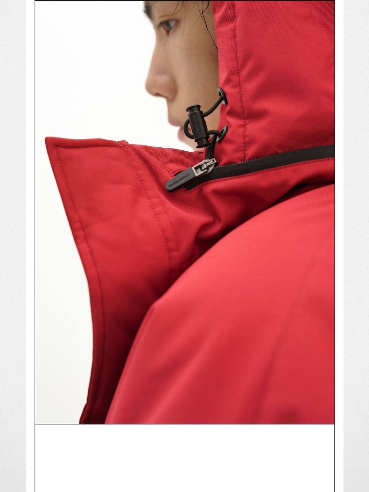 MasonPrince Waterproof Soft Shell Parka in Red - Detail