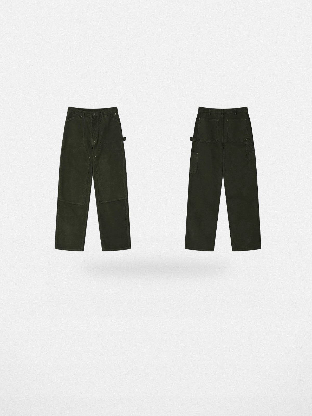 Roolrren Homme Moleskin Double Knee Pants in Olive