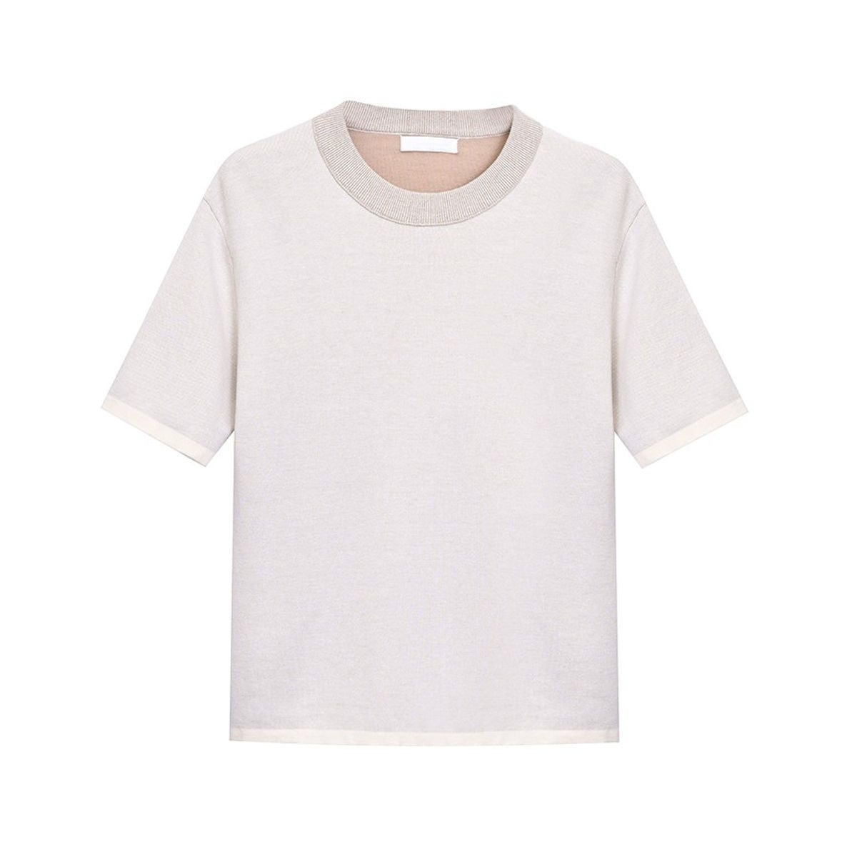 Roolrren Homme Tencel Silk Blend T Shirt in White