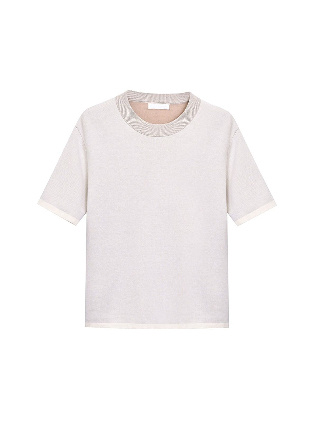 Roolrren Homme Tencel Silk Blend T Shirt in White