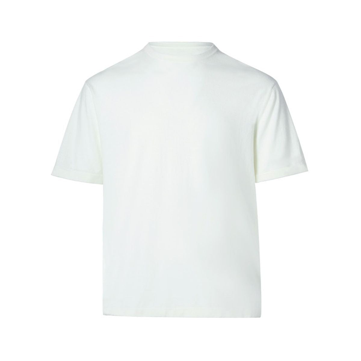 ROYA Cashmere Cotton Blend Knit T Shirt in White
