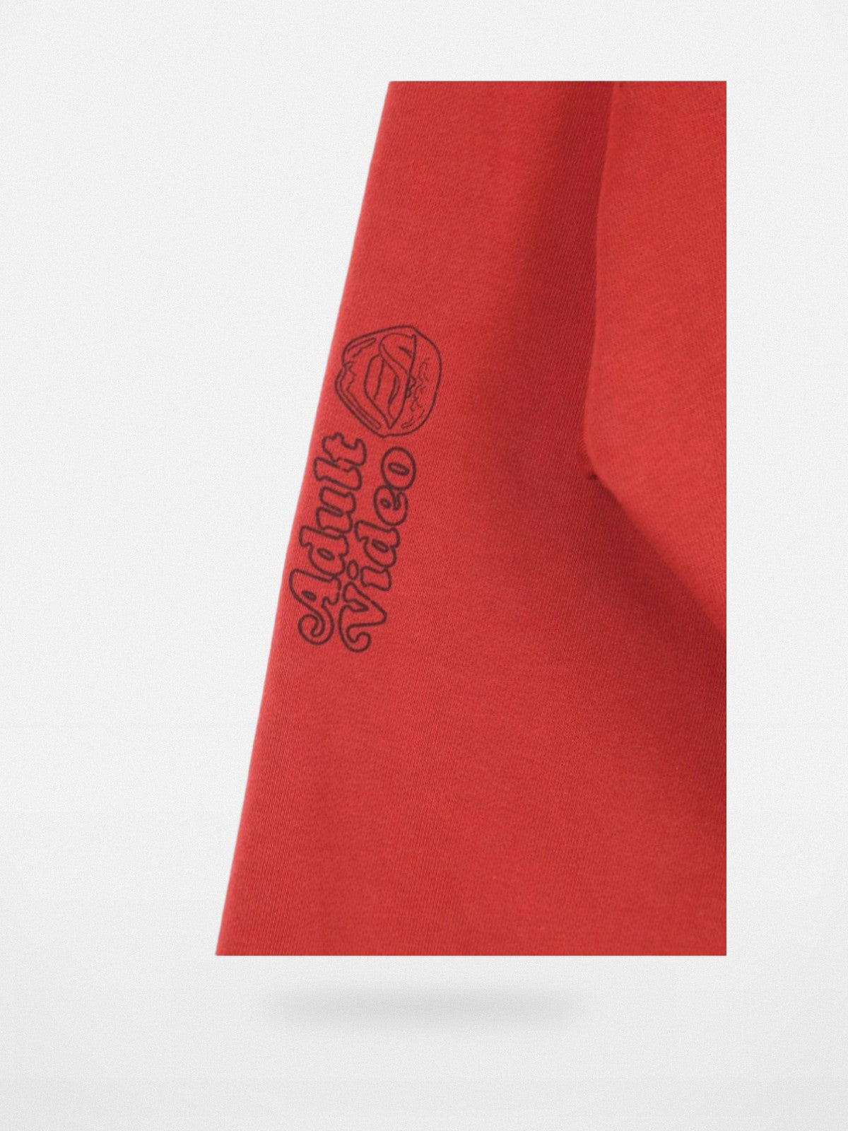 SOD Reversible Rhinestone Zip Hoodie in Red - Detail