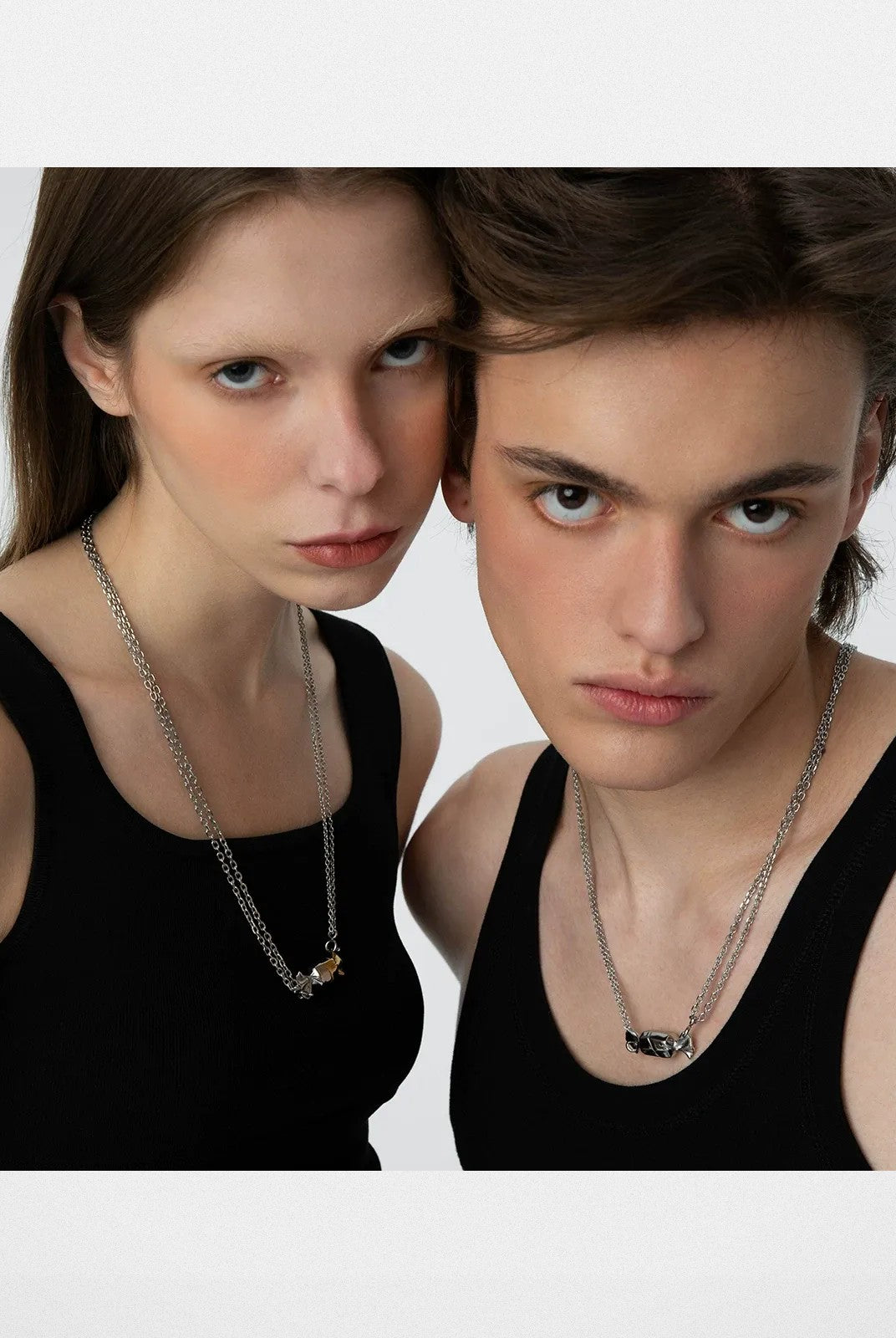 BLACKHEAD Magnetic Candy Pendant Necklace in Gold - On Model