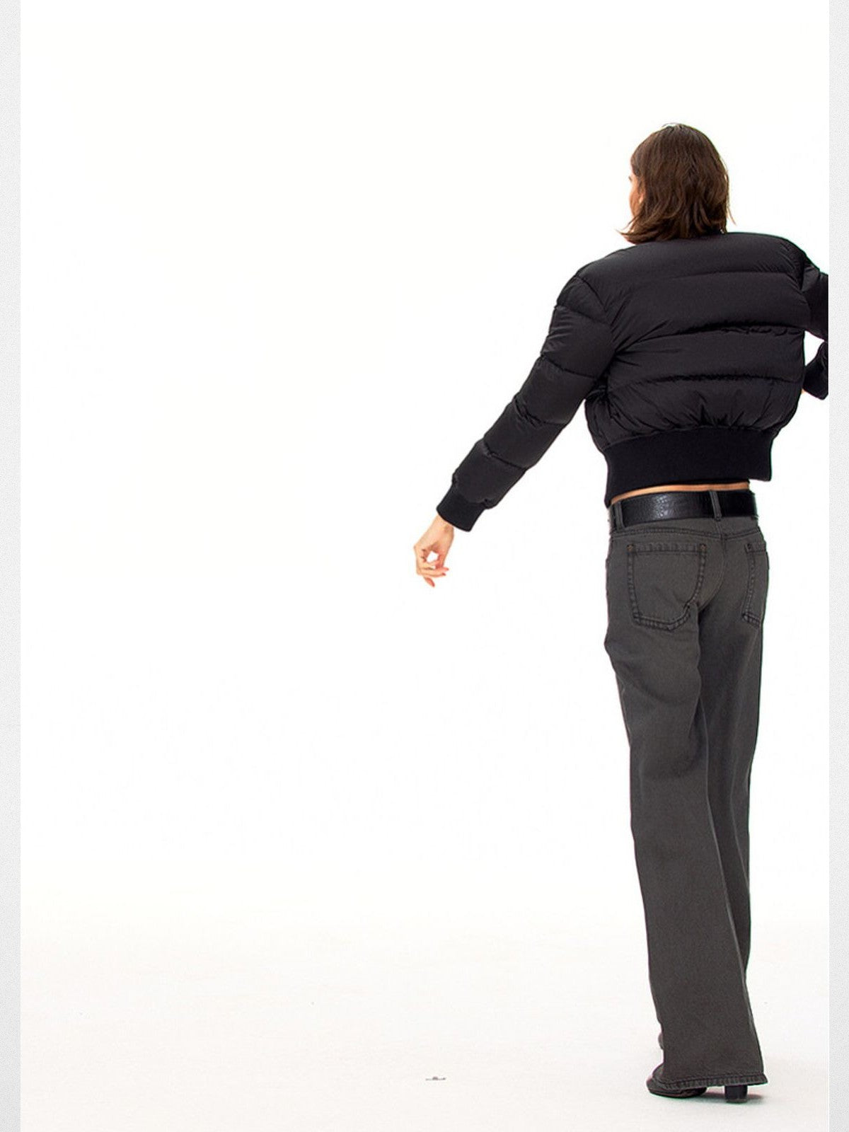 FaxCopyExpress Vintage Wash Gray Jeans in Gray - On Model